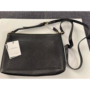Liperli Women's Shoulder Bag Black Leather Made In Italy New X12